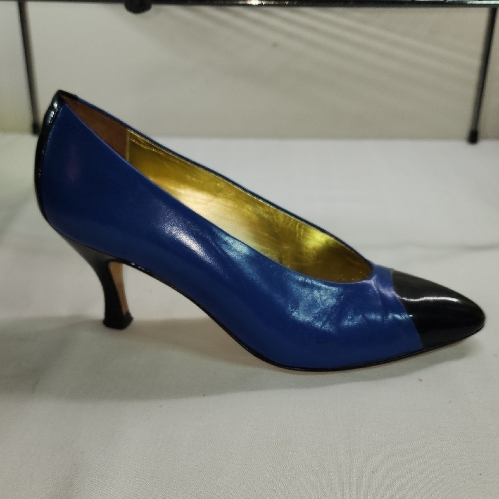 Elegant Blue and Black Women's Heel - Picture 9 of 9